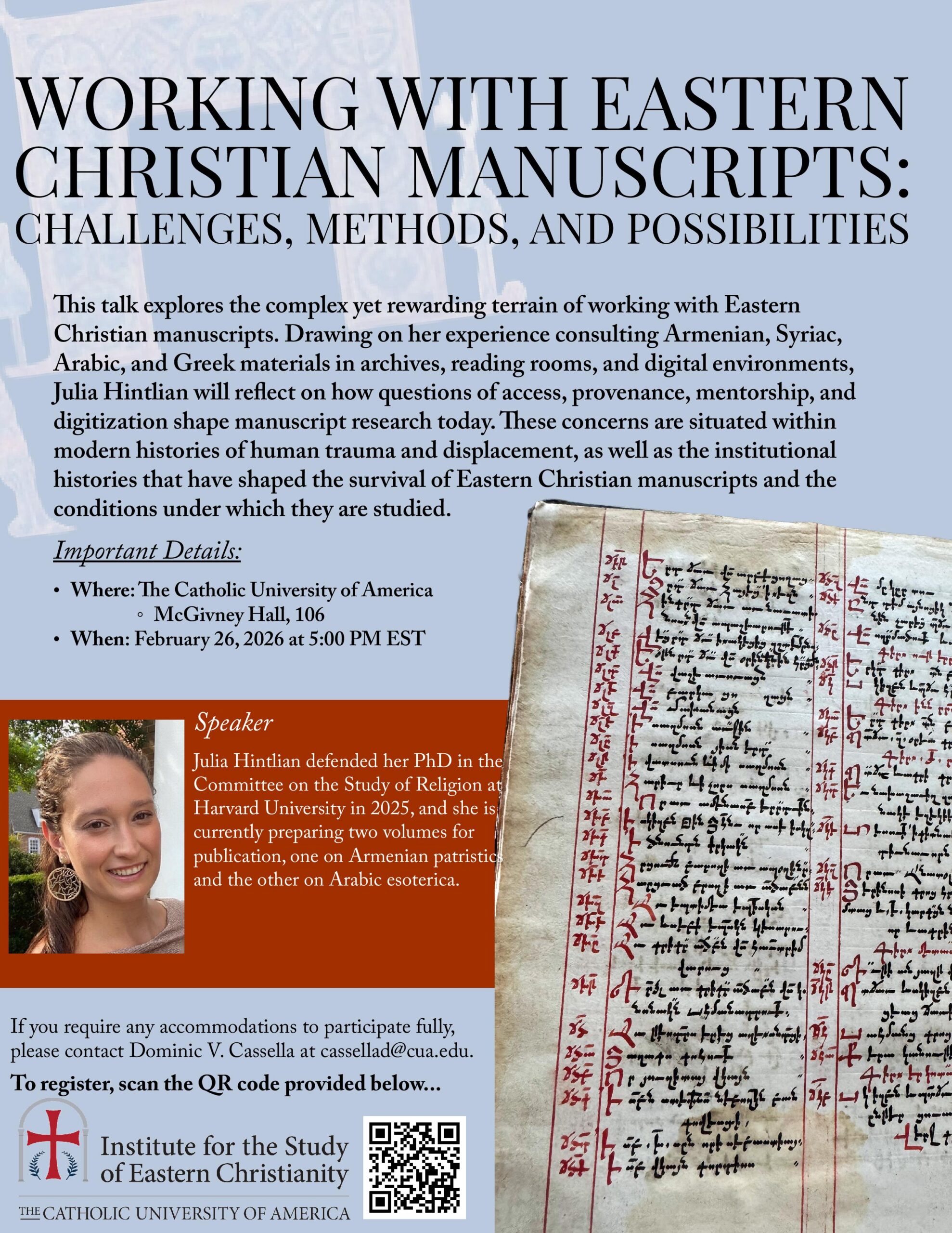 Working with Eastern Christian Manuscripts