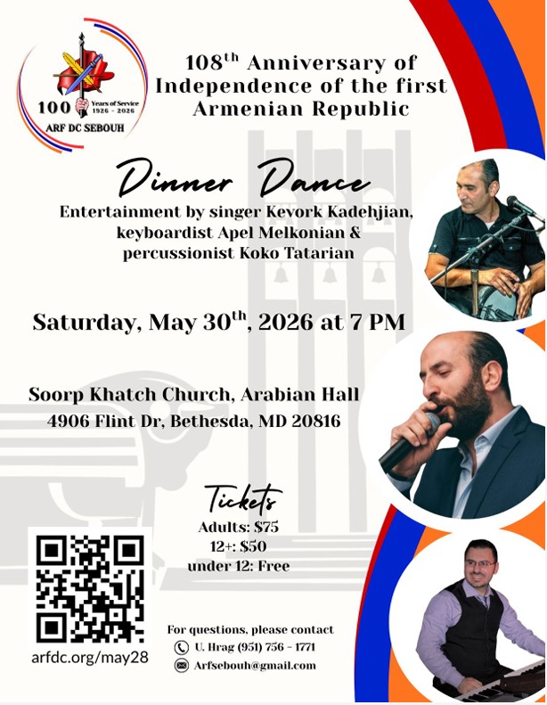 Dinner Dance – 108 Anniversary of Independence of the first Armenian Republic