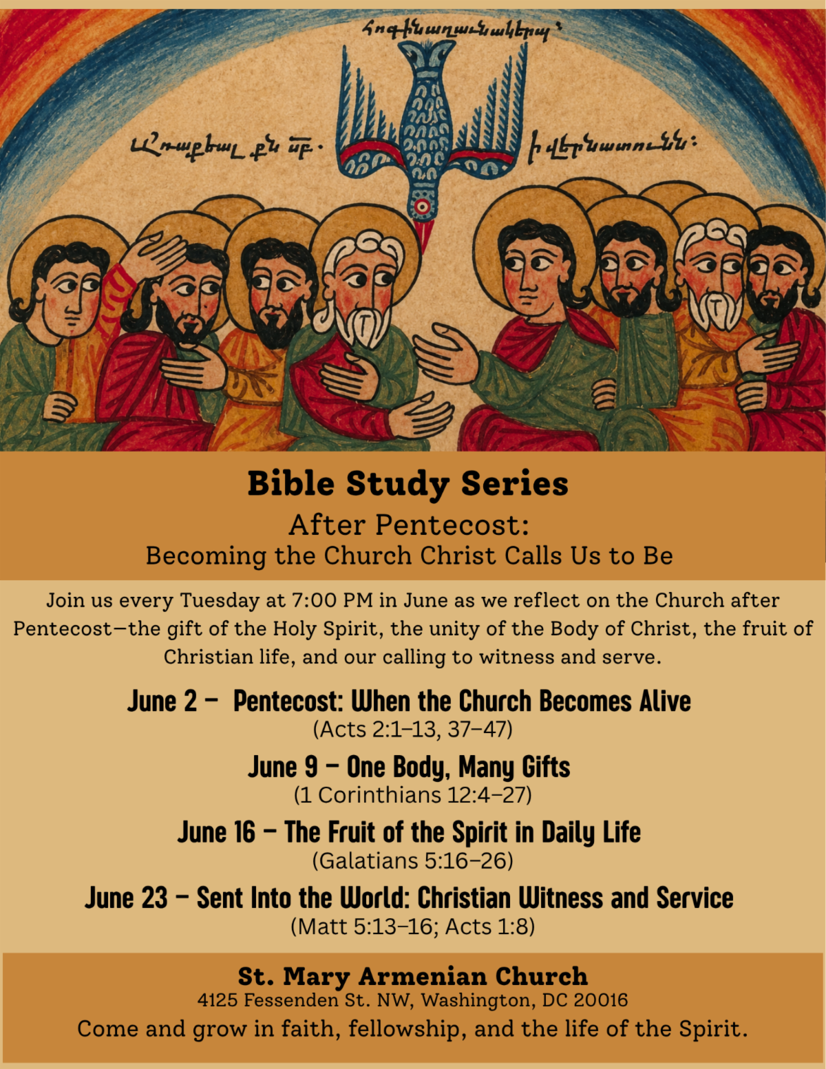 Bible Series – After Pentecost – becoming the church Christ Calls Us to Be