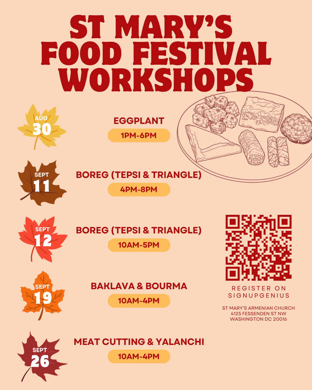 St. Mary Food Festival Workshops